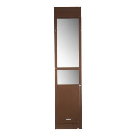 Dog Door for Sliding Glass Door, 75 7/8 to 80 11/16 in Adjustable Height, Aluminum Alloy Frame with Rotating Hinges, Lock Design