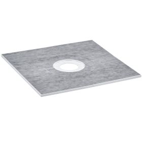Shower Curb Kit, 36"x36" Shower Pan Kit with 6.3" Central Drain, Lightweight EPS Shower Installation Kits with 2 Waterproof Cloths