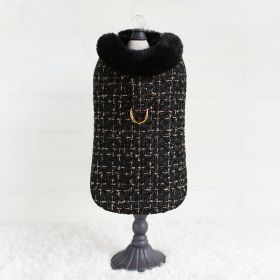 Chantel Tweed Dog Coat (Color: cream, size: SM)