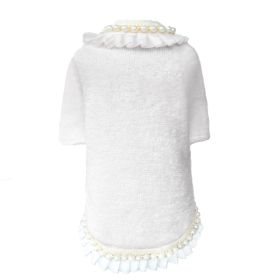 Dream Pearls Dog Sweater (Color: Ivory, size: XS)