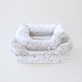 Deluxe Dog Bed (Color: Pearl Leopard, size: LG)